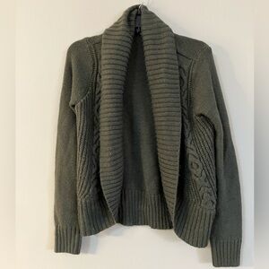 Cozy Olive Green Cable Knit Sweater